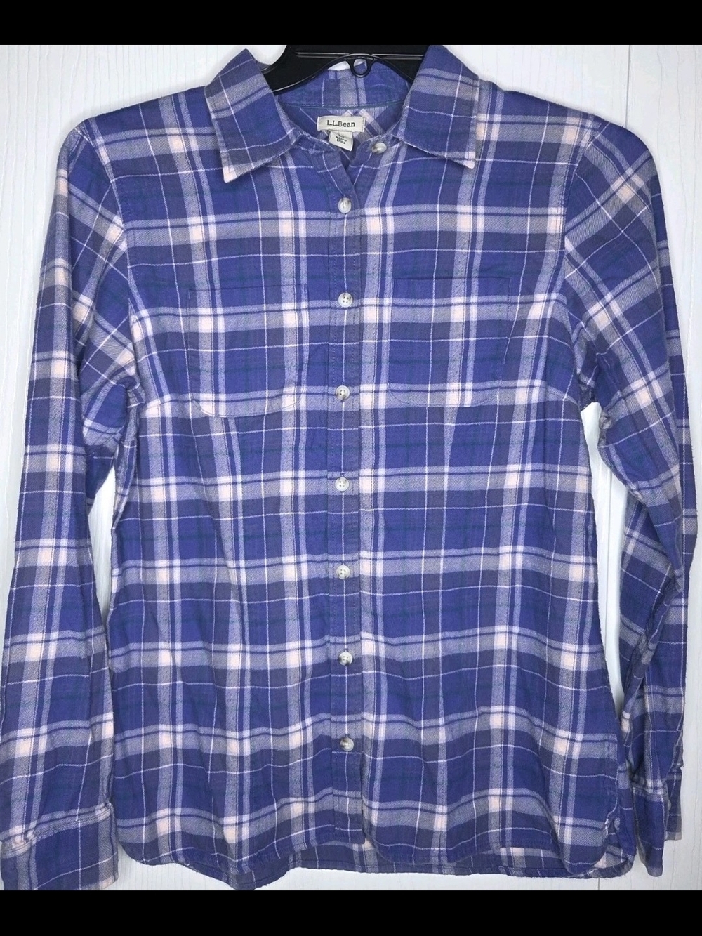 L.L.Bean Plaid Flannel Button Down Shirt Women’s XS Cottagecore Casual Layering